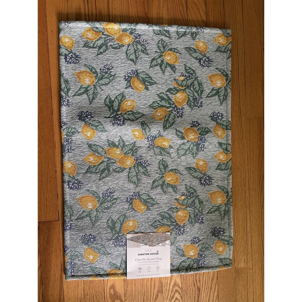 Aldi KIRKTON HOUSE 20x30 Chenille Accent Rug 20” X 30” Kitchen Door Mat - Lemons